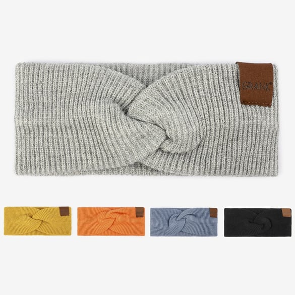 1 Stück einfache, einfarbige, doppellagige, gestrickte Haarbänder für Damen 2