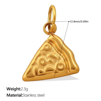 1 pieza de colgante DIY de acero inoxidable color dorado con forma de cereza dulce h5 