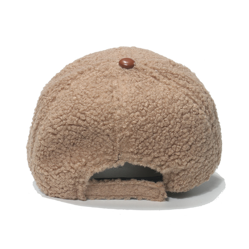 Cappello da donna in peluche con lettera casual, serie semplice, 1 pezzo Immagine3