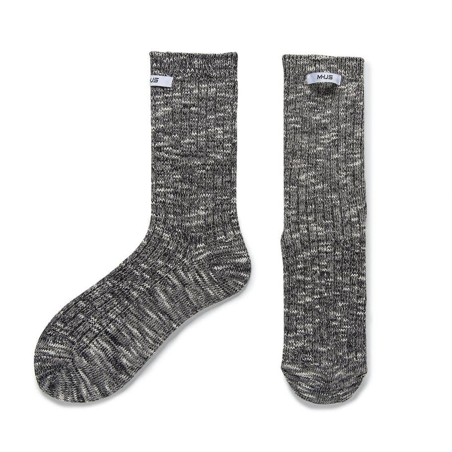 1 paire de chaussettes mi-mollet rétro en coton à blocs de couleurs pour femme 