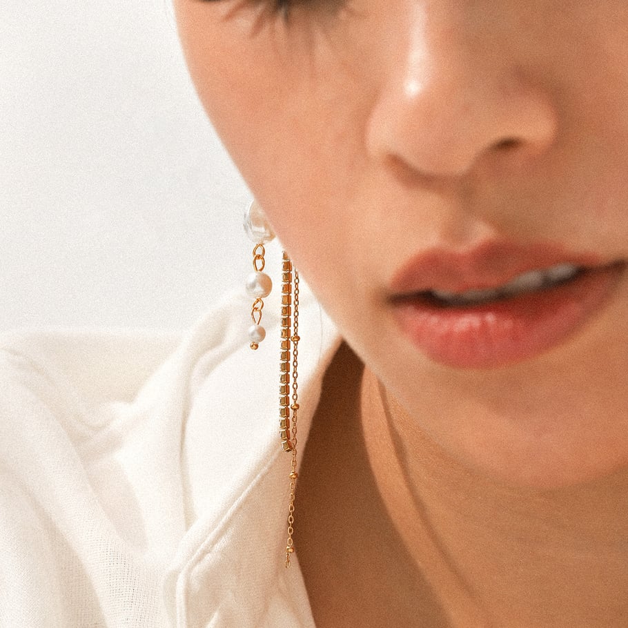 1 Pair Simple  Daily Tassel Stainless Steel  Gold Color  Women's Drop Earrings Picture5