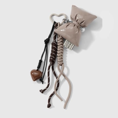 1 Stück Leder-Taschenanhänger mit Blumenmotiv h5 