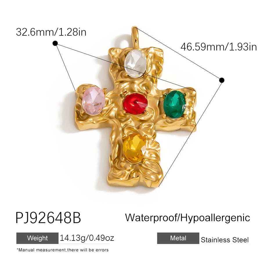 1 Piece Lovely  Casual Irregular Shape Cross DIY Stainless Steel   Women's Pendants Picture2