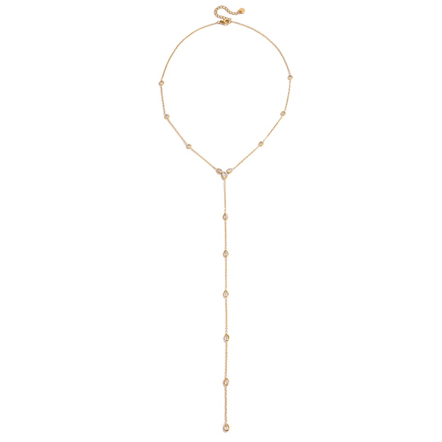 1 Piece Simple Droplet Stainless Steel Gold Color Women's Pendant Necklaces