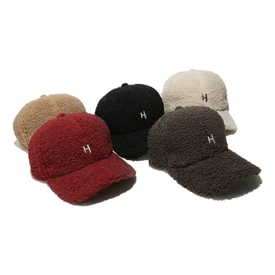 Cappello da donna in peluche con lettera casual, 1 pezzo h5 Immagine2