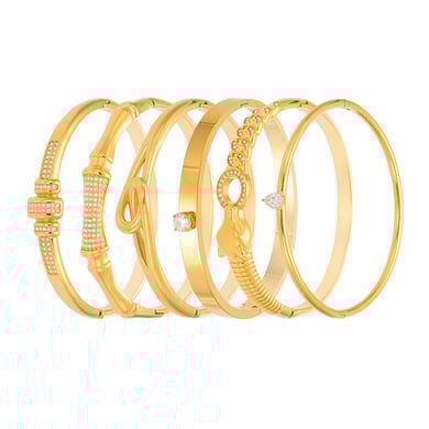 1 Piece Designable Irregular Shape Twist Stainless Steel Gold Color Zircon Women's Bangles h5 Picture8