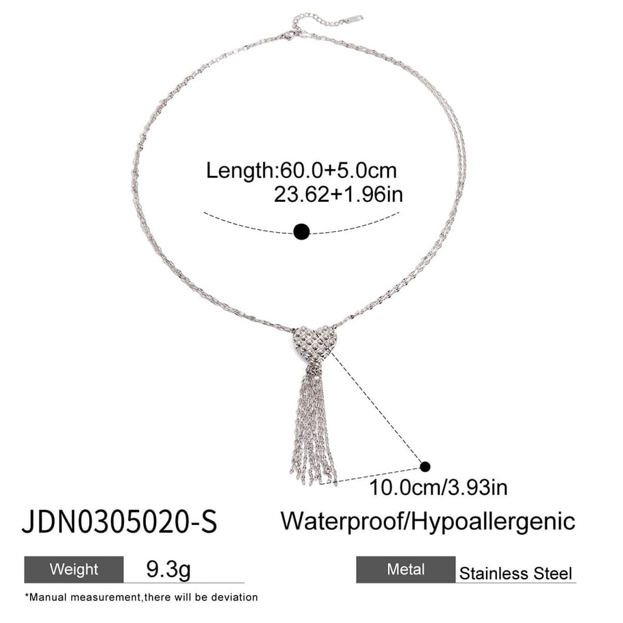 1 Piece Sexy Heart Stainless Steel Silver Color Women's Pendant Necklaces Picture2