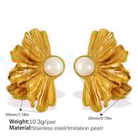 EH797WEG white pearl gold earrings Picture6