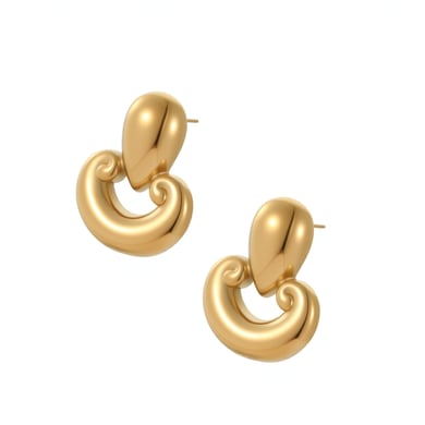 1 Pair Elegant Droplet Mixed Color Stainless Steel Women's Stud Earrings h5 Picture5