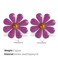 EH760PEG Purple Oil Drop Earrings Picture10
