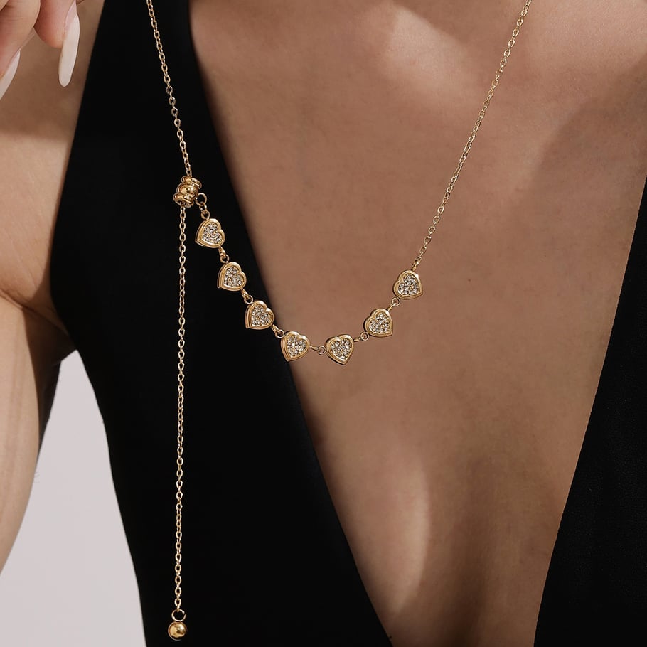 1 Piece Exquisite Series Elegant Star Stainless Steel Gold Color Zircon Women's Pendant Necklaces Picture5