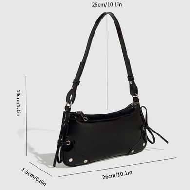 1 Piece Simple Series Elegant Solid Color PU Women's Handbags h5 