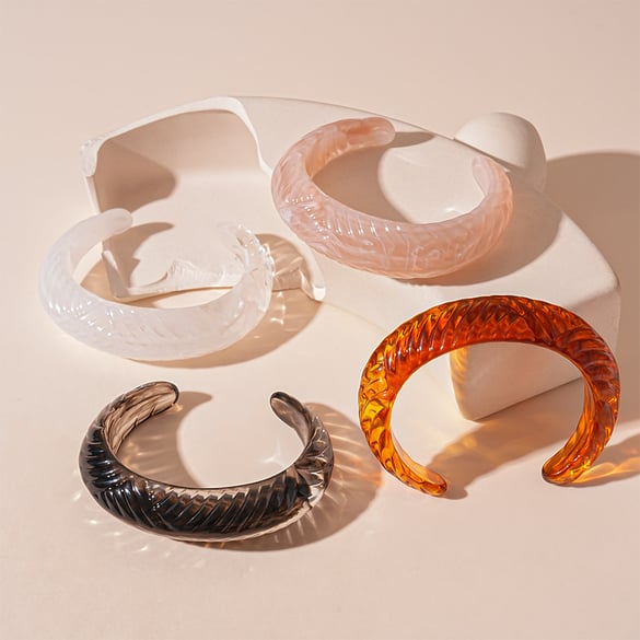 1 Piece Irregular Shape Acrylic Cuff Bracelet 2
