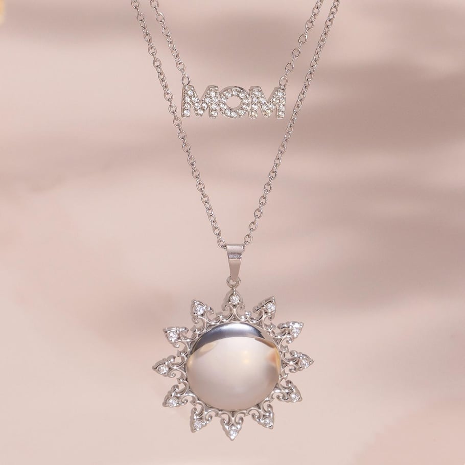 1 Piece Classic Sun Stainless Steel Gold Color Women's Pendant Necklaces Picture5