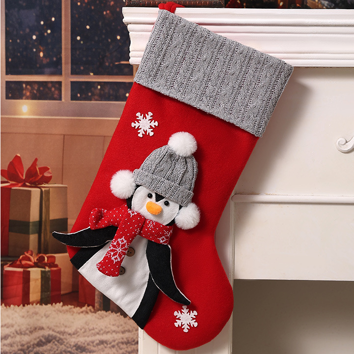 1 Piece Cute Christmas Decorative Stocking Picture4