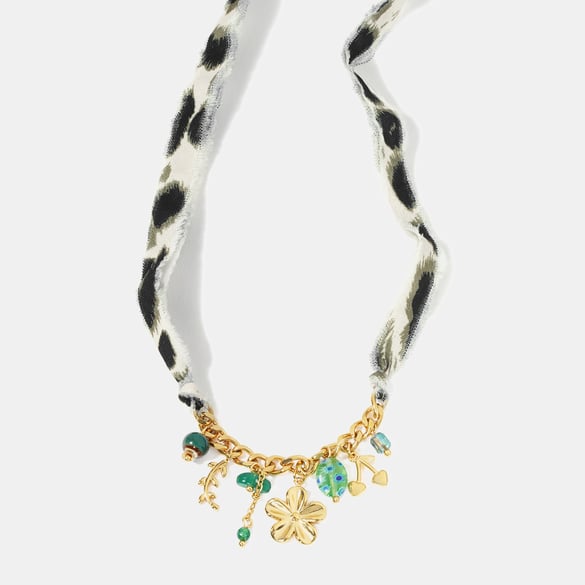 1 Piece Romantic Series Retro Flower Cherry Stainless Steel  Gold Color Women's Pendant Necklace 2
