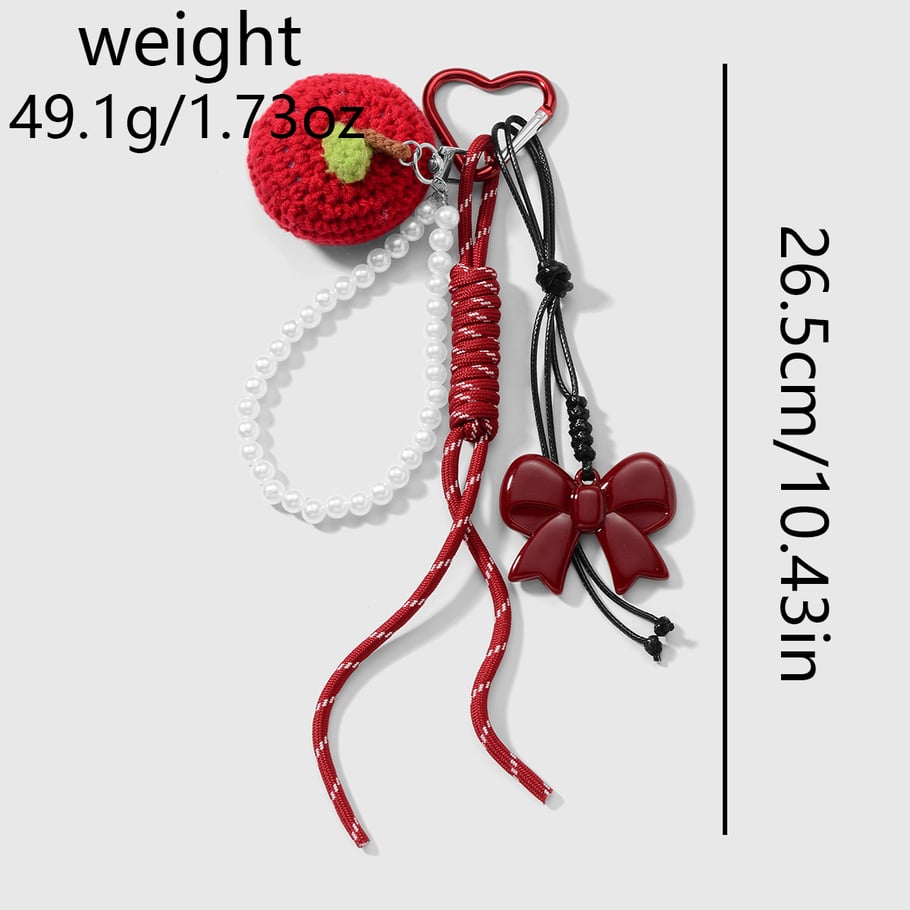 1 Stück süßer Erdbeer-Taschenanhänger Bild2