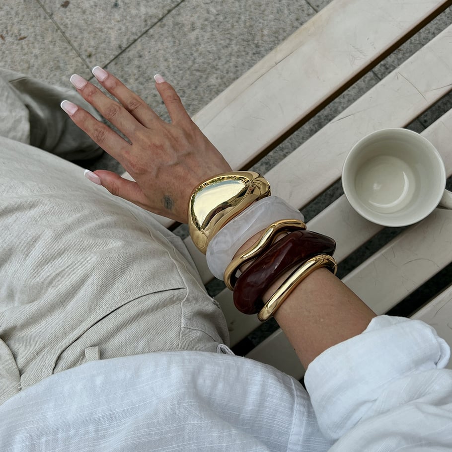 1 brazalete retro de forma irregular Imagen4