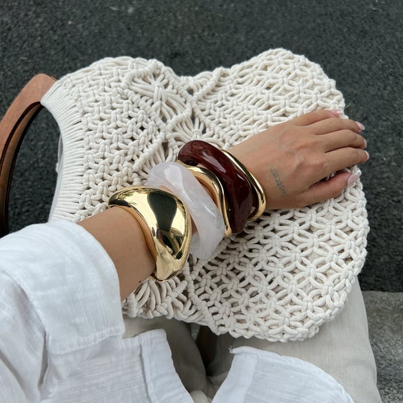 1 Piece Retro Irregular Shape Bangle