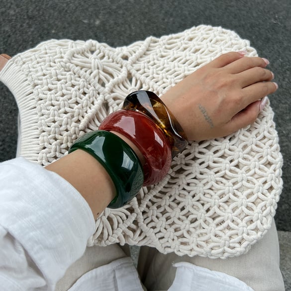 1 Piece Retro Irregular Shape Bangle 2