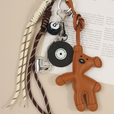 1 Piece Simple Series Cute Cartoon Bear PU Women's Bag Charms h5 Picture4