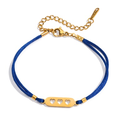 1 Piece Romantic Series Letter Stainless Steel Gold Color Women's Charm Bracelets h5 