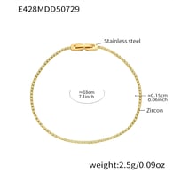 E428-Pulsera de circonitas verdes 18cm Imagen11