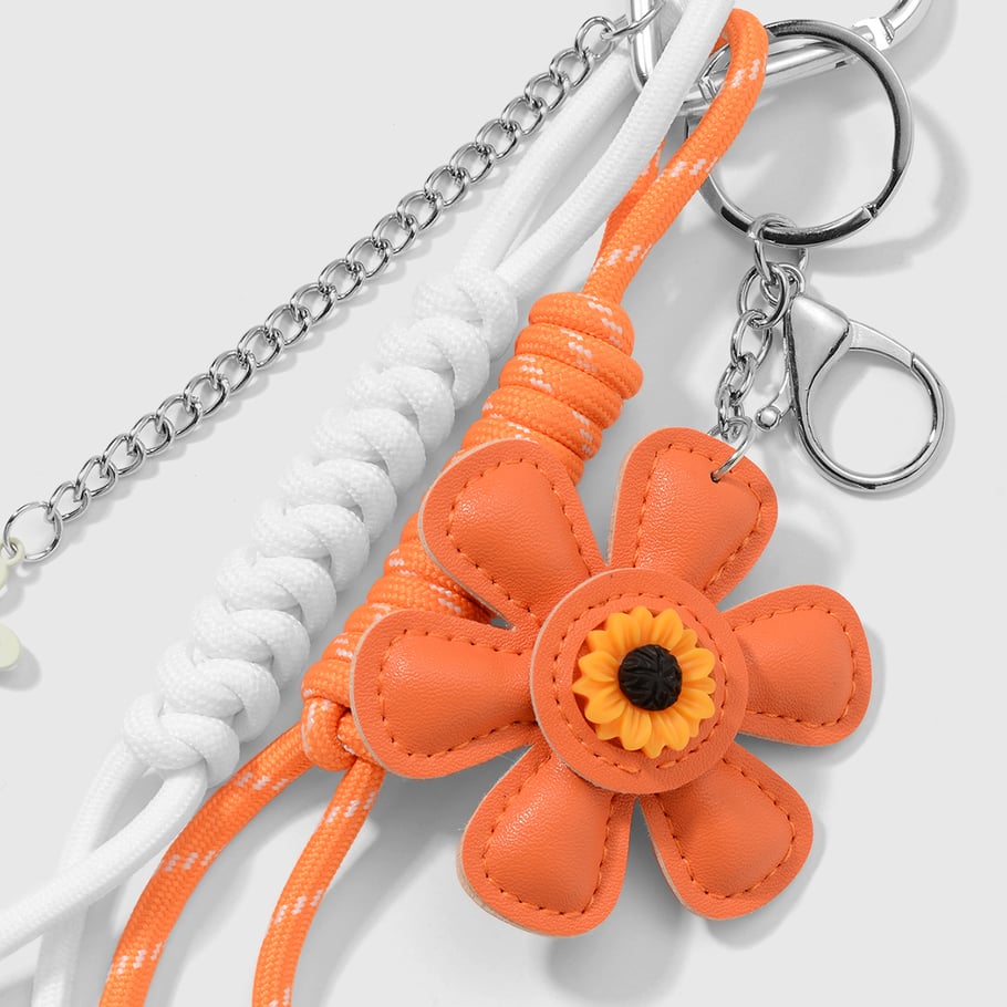 1 PiecLeather Flower Leopard Print Star Bag Charm Picture7