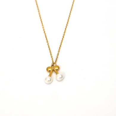 1 Piece Casual Food Stainless Steel  Gold Color  Women's Pendant Necklaces h5 