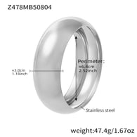 Z478-Steel polished bracelet 30mm wide Picture8