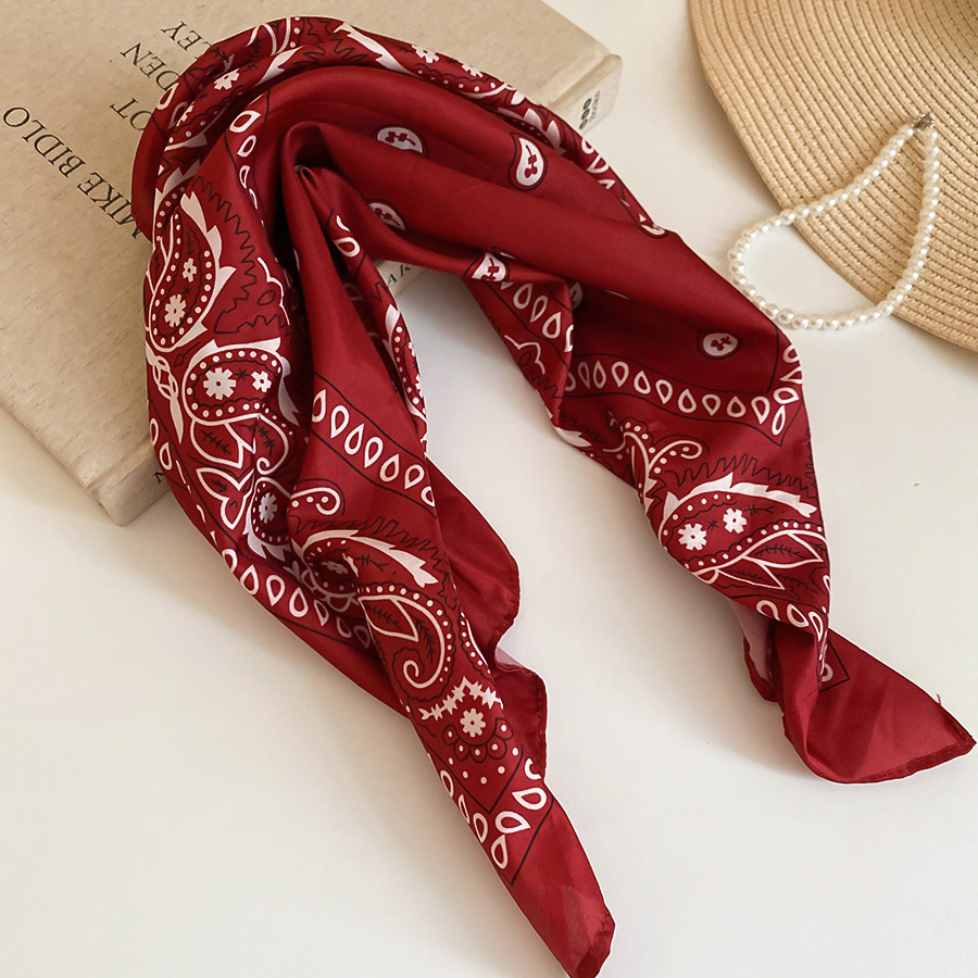 1 Piece Retro Flower Paisley Pattern Bandana Picture4