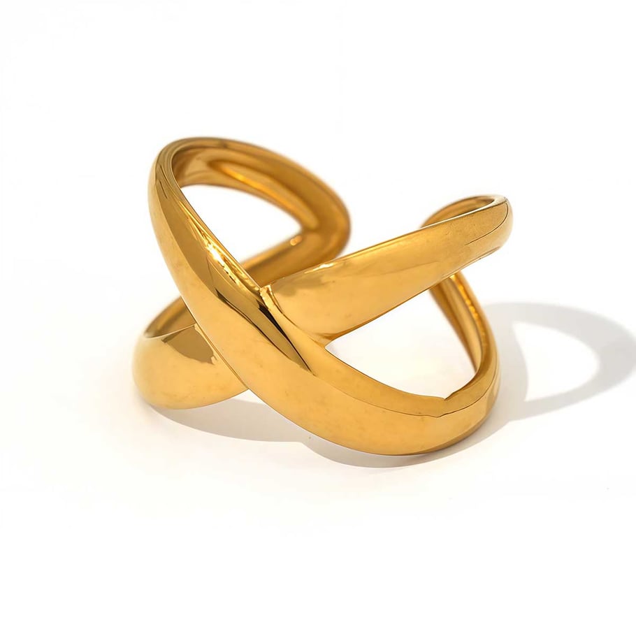 1 Piece Simple Casual Irregular Shape Stainless Steel Women's  Statement Rings 