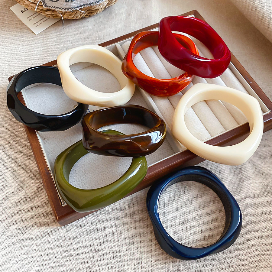 1 stuk onregelmatig gevormde acryl armband Afbeelding2