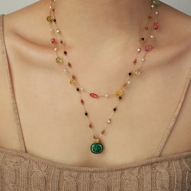 Klassische unregelmäßige Form Edelstahl Gold Farbe Naturstein Damen Schmuck Sets h5 Bild5
