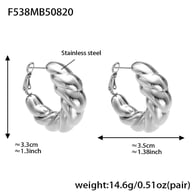 F538-Stahl Ohrringe 