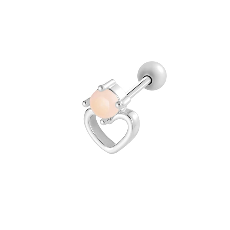 1 stuk hart strik knoop koper goudkleurige piercing oorbel 