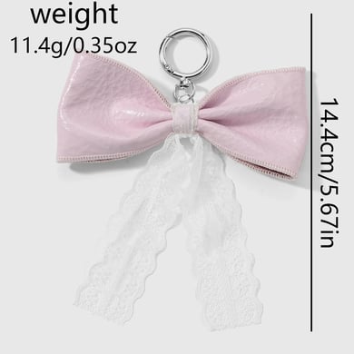 1 Piece Leather Bow Knot Bag Charm h5 Picture2