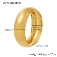 Z478-Gold polished bracelet 30mm wide Picture7