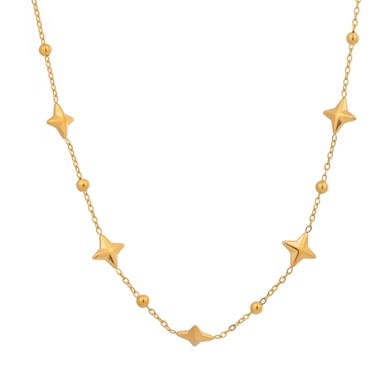 1 Piece Stars Stainless Steel Gold Color Chain Necklace h5 Picture6