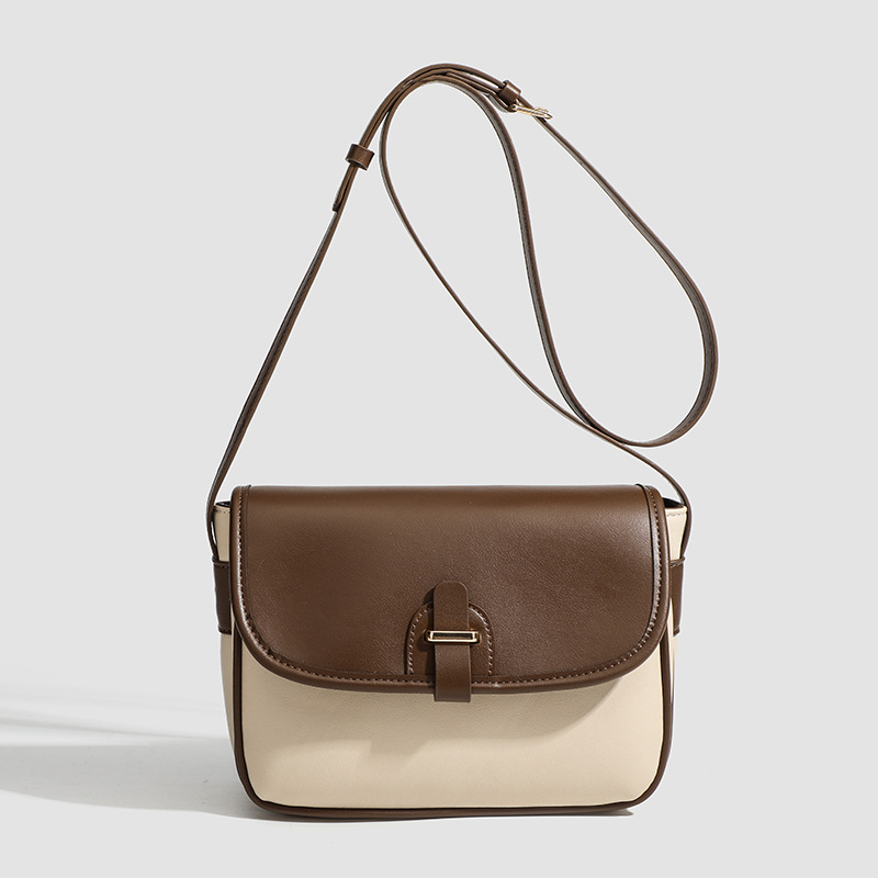 Sac à bandoulière simple en PU pour femme, 1 pièce, couleurs mélangées 
