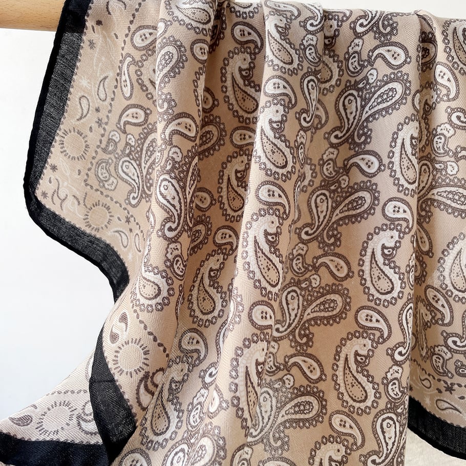 1 Piece Retro Paisley Pattern Rayon Bandana Picture3