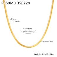 P559-Gold Blade Chain 37+8cm Picture3