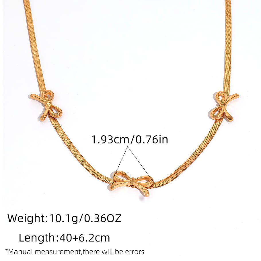 1 Piece Simple  Bow Knot Stainless Steel  Women's Pendant Necklaces Picture2