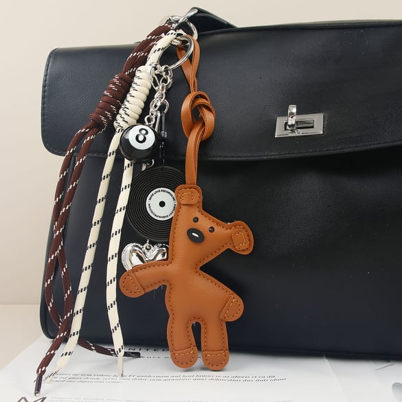 1 Piece Simple Series Cute Cartoon Bear PU Women's Bag Charms 2