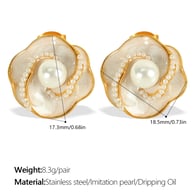 EH661WEG White Pearl White Drop Earrings Picture8