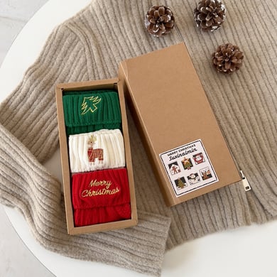 1 paire de chaussettes mi-mollet mignonnes de Noël pour femmes h5 Image5