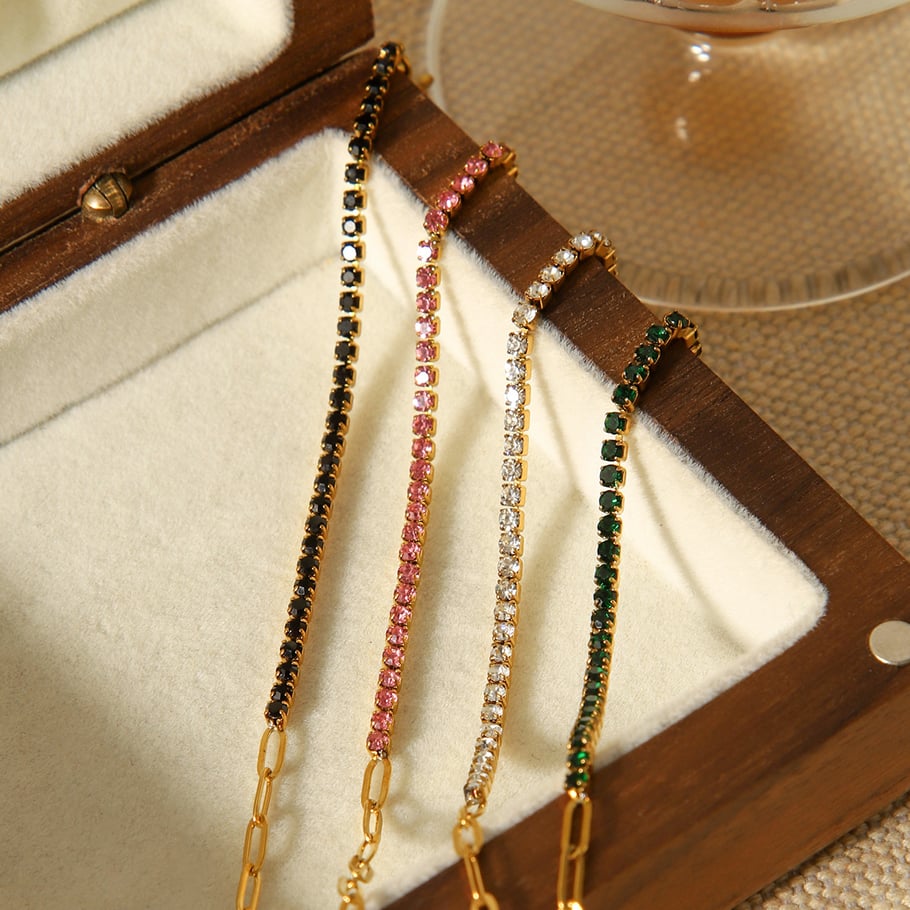 1 Piece Daily Patchwork Stainless Steel  Gold Color  Women's Chain Bracelets Picture5