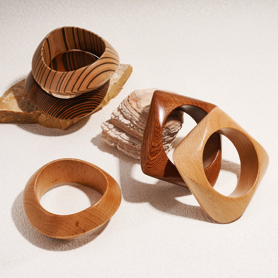 1 Piece Wood Statement Bangle Picture3