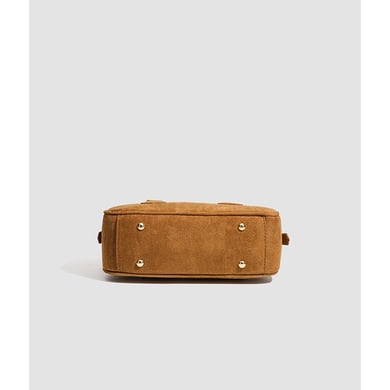 Borsa da donna in pelle scamosciata PU tinta unita casual, serie semplice, 1 pezzo h5 Immagine3