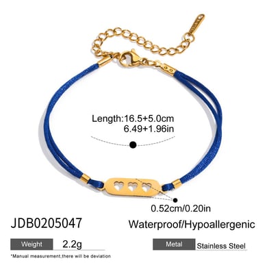 1 Piece Romantic Series Letter Stainless Steel Gold Color Women's Charm Bracelets h5 Picture2
